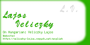 lajos veliczky business card